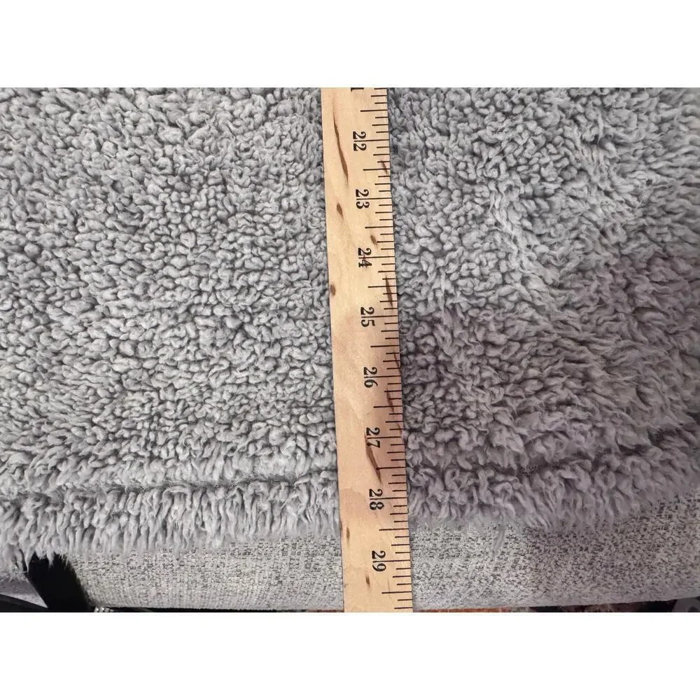 Properly Tied Pintail Pullover Sherpa Cozy Gray Quarter Zip Pockets Sweater XL